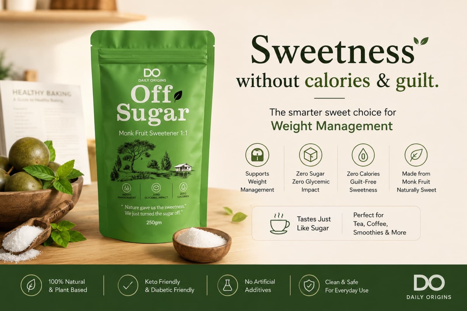 Sweetness without calories and guilt — the smarter sweet choice for weight management